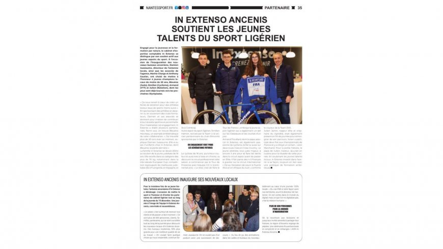 In Extenso Ancenis soutient les jeunes talents du sport ligérien