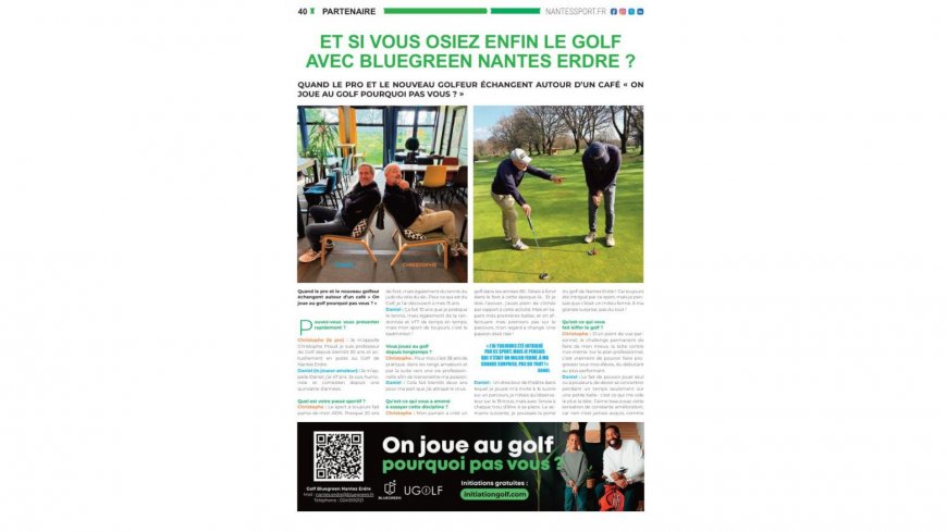 ET SI VOUS OSIEZ ENFIN LE GOLF  AVEC BLUEGREEN NANTES ERDRE ?