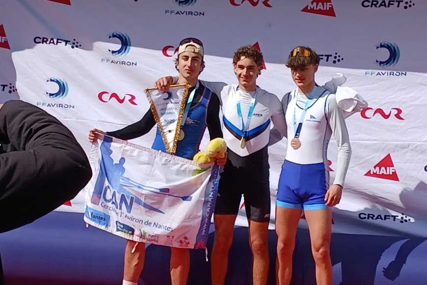 Aviron : 3 médailles et des premiers championnats de France 2026 « réussis » pour le CA Nantes !