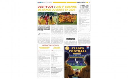 Destifoot : Une 6e semaine de stage ouverte en 2026 !