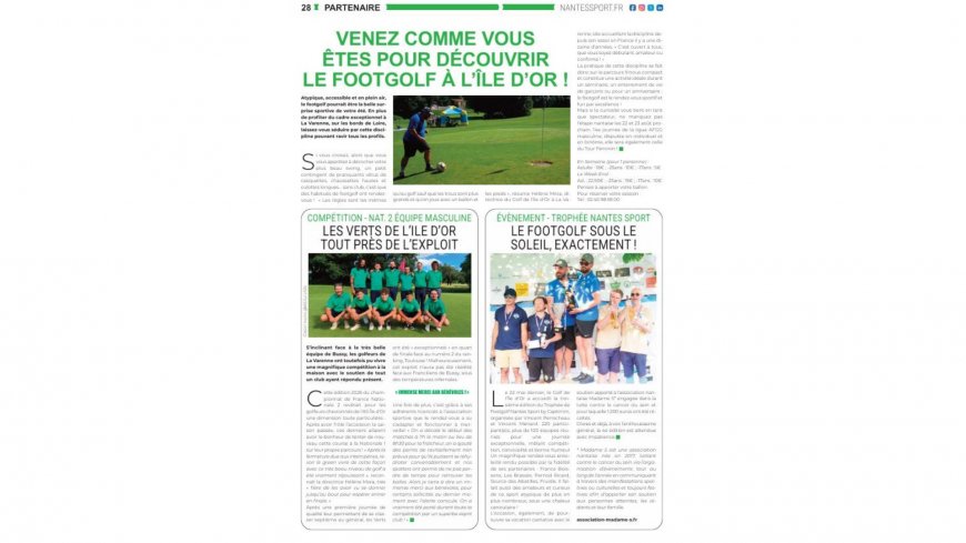 Venez comme vous êtes pour découvrir le footgolf à l'île d'or