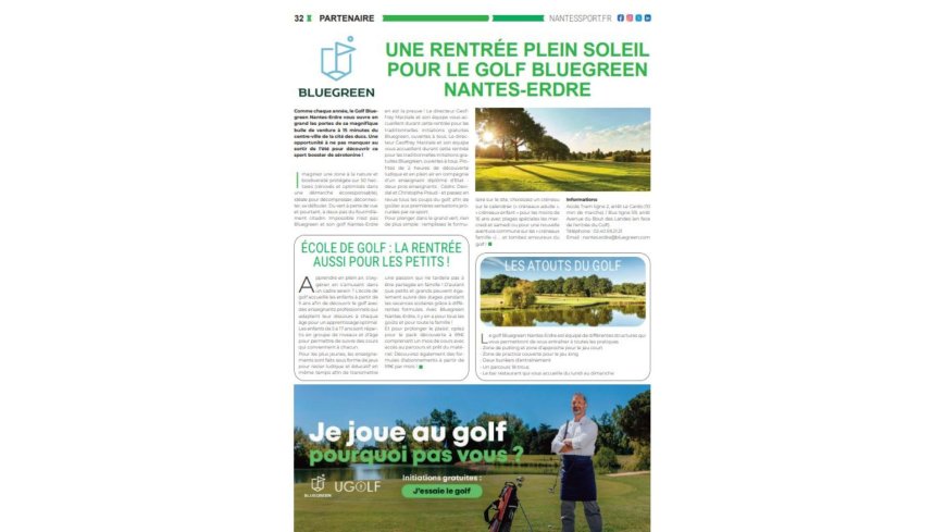 Une rentrée plein soleil pour le Golf Bluegreen Nantes-Erdre